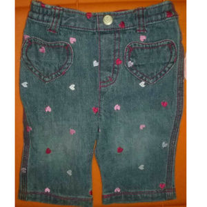 New With Tags Girl's Jeans Hearts Size 3M Target